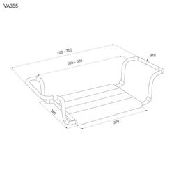 MEREO Sedátko vanové, stavitelné, nosnost 90 kg, chrom/polypropylen (VA365)