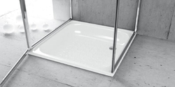 AQUALINE Smaltovaná sprchová vanička, čtverec 80x80x16cm, bílá (PD80X80)