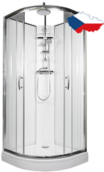 ARTTEC BRILIANT 90 x 90 cm - Termo sprchový box model 6 chinchilla sklo