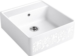 Modulový kuchyňský dřez VILLEROY & BOCH SINGLE 595 WHITE PEARL Barva: bílá keramika motiv na přední straně Pearl Décor