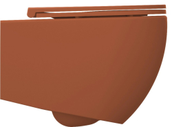 ISVEA INFINITY závěsná WC mísa, Rimless, 36,5x53cm, terracotta (10NF02004-2U)