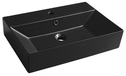 ISVEA SISTEMA keramické umyvadlo 60x42cm, černá mat (10SF50060-2N)