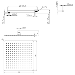 SAPHO LATUS podomítkový sprchový set s pákovou baterií, 2 výstupy, černá mat (1102-42B-01)