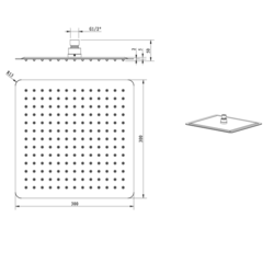 SAPHO LATUS podomítkový sprchový set s termostatickou baterií, box, 2 výstupy, černá mat (1102-62B-21)