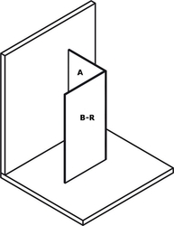 MODULAR SHOWER stěna k instalaci na zeď, pro připojení pevného panelu, 900 mm