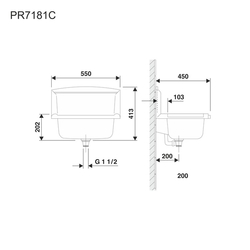 MEREO Držák na mýdlo pro umyvadlo Multiset, granit světlý (PR7181G (60A03B60099))