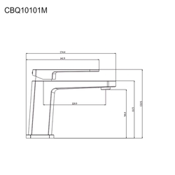 MEREO Umyvadlová stojánková baterie, Mada, bez výpusti, chrom,  s vyšší pákou (CBQ10103M)