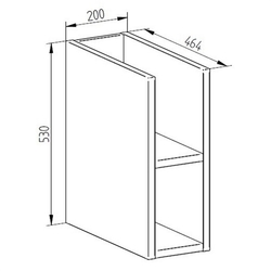 MEREO Aira desk, koupelnová skříňka, spodní, dub, 200x530x460 mm (CN724S)