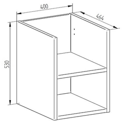 MEREO Aira desk, koupelnová skříňka, spodní bílá, 400x530x460 mm (CN715S)