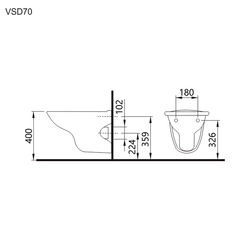 MEREO WC závěsný klozet (VSD70 (H8206400002431))