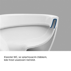 MEREO WC závěsné kapotované, RIMLESS, 495x360x370, keramické, vč. sedátka CSS115S (VSD84S2)