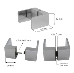 MEREO Madlo pro sprchové kouty CK10111ZL/P-CK10411ZL/P, CK701xxZ,   1 ks (CKND256Z)