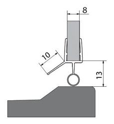 POLYSAN - Těsnění na dveře (okapnička) na 8mm sklo, 1000mm (309D-08)