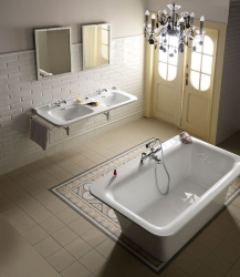 KERASAN WALDORF WC kombi mísa 40x68cm, spodní/zadní odpad, černá mat (411731)