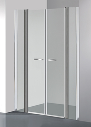 ARTTEC Dvoukřídlé sprchové dveře do niky COMFORT F 12 čiré sklo 133 - 138 x 195 cm
