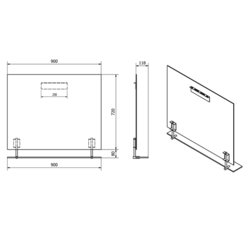 SAPHO WEGA zrcadlo 900x800mm, s policí, černá mat (60092-9B)