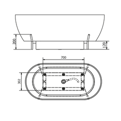 POLYSAN REDUTA konstrukce pro vanu 171x81cm, černá mat (72820B)