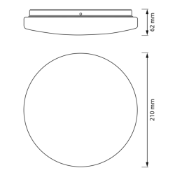 LEDVANCE Koupelnové stropní svítidlo, průměr 210mm, 900lm, 12W, 4000K, IP44 (AC464790055)