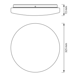 LEDVANCE Koupelnové stropní svítidlo, průměr 325mm, 1800lm, 24W, 3000K, IP44 (AC464820055)