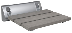 AQUALINE Sklopné sedátko do sprchového koutu 32x32,5cm, WPC, šedá (AE236GR)