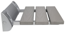 AQUALINE Sklopné sedátko do sprchového koutu 32x32,5cm, WPC, šedá (AE236GR)