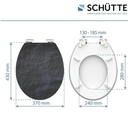 Schütte BLACK STONE | MDF HG, Soft Close