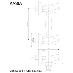 MEREO Sprchová nástěnná baterie, Kasia, 150 mm, bez příslušenství, chrom (CBS60103)