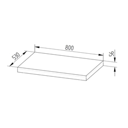 MEREO Ponte, koupelnová deska pod umyvadlo 80 cm, dub Kronberg (CN250DK)