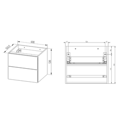 MEREO Ponte, koupelnová skříňka 61 cm, dub (CN220S)