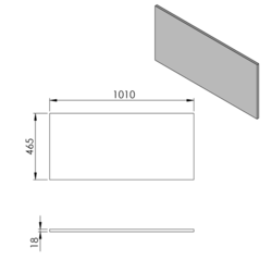 SAPHO CIRASA deska DTDL 101x1,8x46,5cm, dub Alabama (CR101-2222)