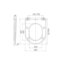 MEREO WC závěsné kapotované, tiché splachování, RIMLESS, 495x360x370, keramické, vč. sedátka CSS113S (VSD82T1)