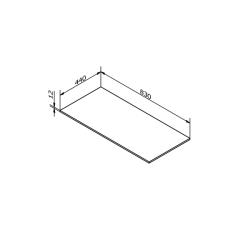 SAPHO Deska Rockstone 830x12x440mm, bílá mat (DTR83-0101)