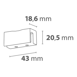 MULTISYSTEM uchycení osvětlení na zrcadlo, galerku, černá