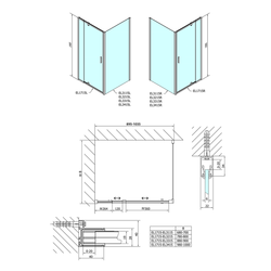 Easy Line obdélníkový sprchový kout pivot dveře 900-1000x700mm L/P varianta