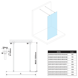 POLYSAN ESCA čiré sklo 1200x2100mm (ES1012)