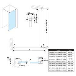 POLYSAN ESCA čiré sklo 700x2100mm (ES1070)