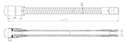 Sprchová hadice pro výsuvné sprchy z vany, F1/2'- M3/8',175 cm, chrom