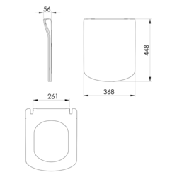 CREAVIT GLANC WC sedátko, SLIM, Soft Close, bílá (GC5030)