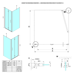 GELCO LORO obdélníkový sprchový kout 900x1000mm (GN4590-01)