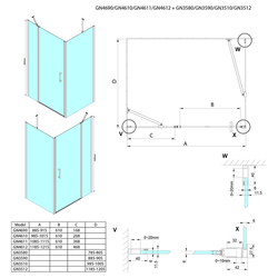 GELCO LORO obdélníkový sprchový kout 1000x1200 mm (GN4610-02)