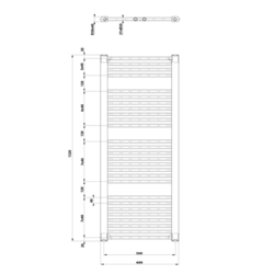 AQUALINE DIRECT otopné těleso s bočním připojením 600x1320 mm, 795 W, bílá (ILR36T)