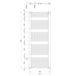 AQUALINE DIRECT otopné těleso s bočním připojením 600x1680 mm, 1013 W, bílá (ILR66T)