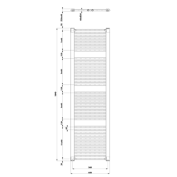 AQUALINE DIRECT otopné těleso s bočním připojením 600x1850 mm, 1148 W, bílá (ILR86T)