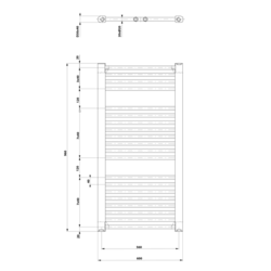 AQUALINE DIRECT otopné těleso s bočním připojením 600x960 mm, 597 W, bílá (ILR96T)