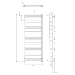 SAPHO METRO DOS otopné těleso 550x1430 mm, bílá mat (IR430T)