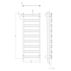 SAPHO METRO DOS otopné těleso 550x1430 mm, bílá mat (IR431)