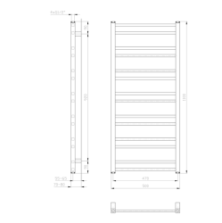 SAPHO METRO DOS otopné těleso 500x1100 mm, bílá mat (IR432T)