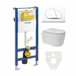 MEREO WC komplet pro sádrokarton s příslušenstvím (MM02SETRA)