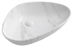 SAPHO DALMA keramické umyvadlo 58,5x14x39 cm, carrara (MM217)