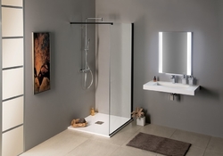 MODULAR SHOWER BLACK jednodílná zástěna pevná k instalaci na zeď, 1000 mm